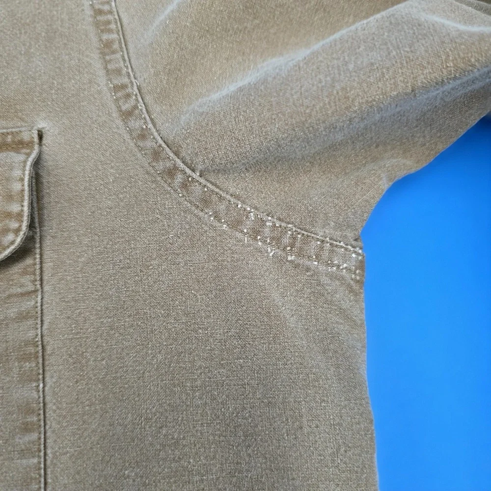 Vintage 80s/90s‎ Banana Republic Safari Work Shirt 100% Cotton Canvas Large